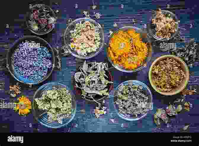 A Close Up Of Various Dried Medicinal Herbs In A Wooden Bowl Herbs And Crystals DIY: Use Plant Medicine And Crystal Energy To Heal The Mind And Body