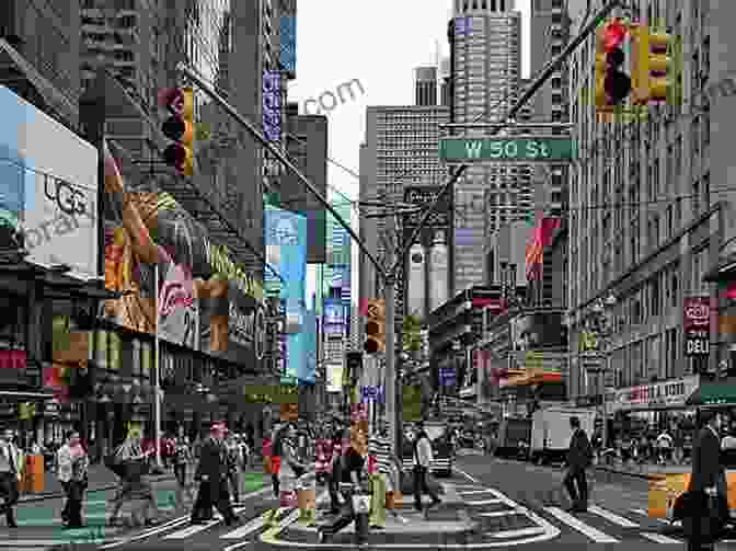 A Vibrant Photograph Of A Busy New York City Street, Lined With Shops, Restaurants, And Bustling Crowds. Spot The Difference For Adults New York CIty: Hidden Picture Puzzles For Adults With New York City Pictures