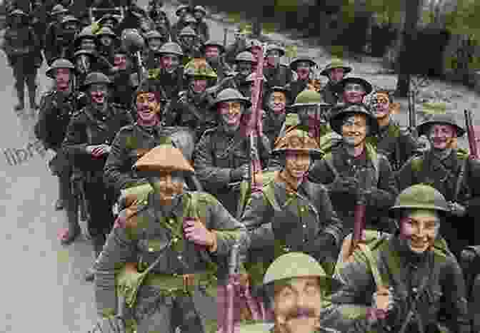 A Vintage Photograph Depicting British Soldiers Marching In Formation The Making Of The British Army