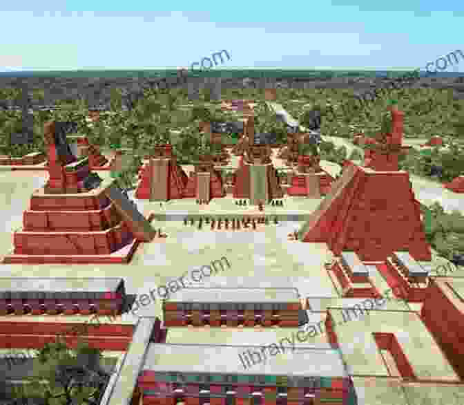 Aerial View Of A Maya City Showing Temples And Plazas Space And Sculpture In The Classic Maya City