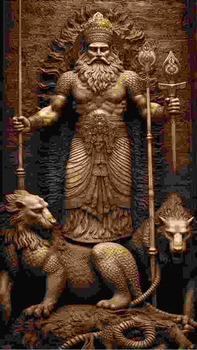 An Intricate Depiction Of Marduk, The Supreme God Of The Babylonian Pantheon, Holding A Thunderbolt And A Scepter, Symbolizing His Power And Authority. Babylonian Mythology (Mythology And Culture Worldwide)