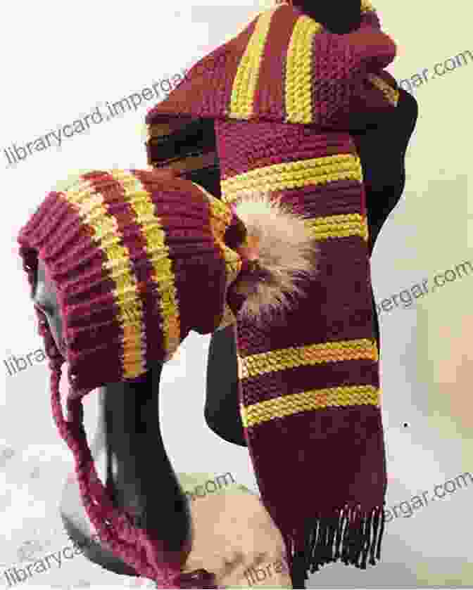 Close Up Of A Knitted Harry Potter Scarf With A Lightning Bolt Design Literary Knits: 30 Patterns Inspired By Favorite