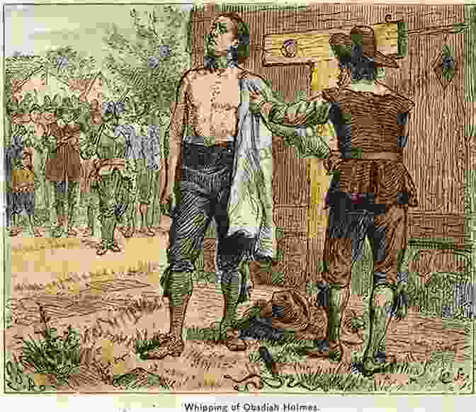 Image Depicting A Puritan Man And Woman Whipped In The Public Square For Adultery The ABCs Of Crime And Punishment In Puritan New England