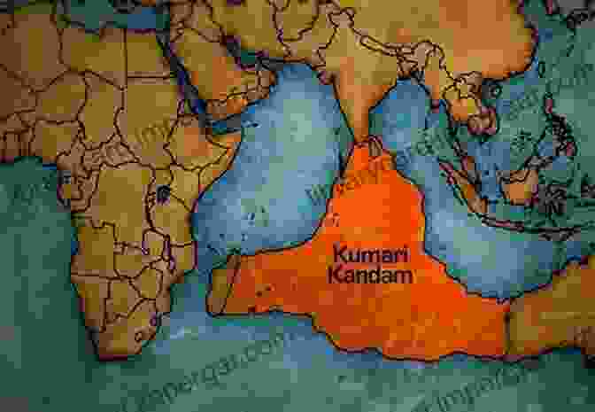 Map Of Kumari Kandam, A Lost Continent Off The Coast Of India Kumarikandama Sumeriama? (Tamil) Albert Howe Lybyer