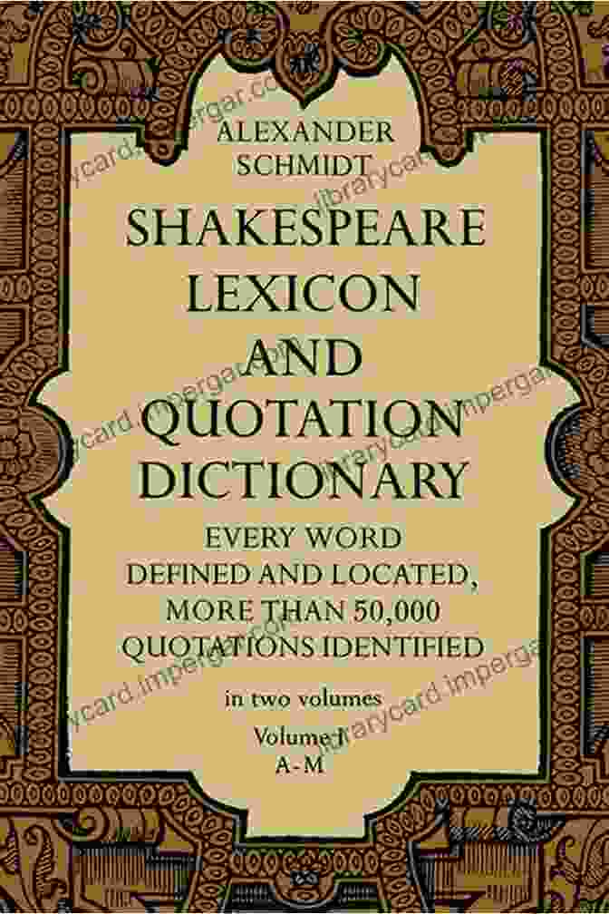 Shakespeare Lexicon And Quotation Dictionary Book Cover Shakespeare Lexicon And Quotation Dictionary Vol 2