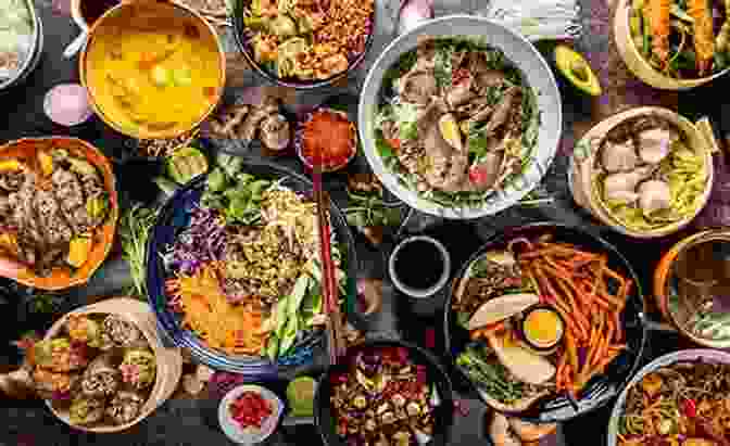 Traditional Foods From Various Cultures Laid Out On A Table Eating Together: Food Friendship And Inequality